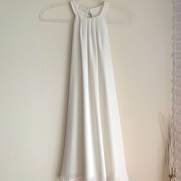 One Clothing White Sleeveless Mini Shift Dress - Picture 3 of 5